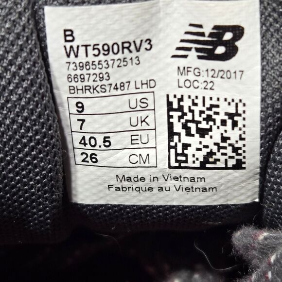 New Balance 590v3 Running Shoes Women Sz 9B Trail Grey Burgundy Athletic Sneaker - Picture 8 of 9